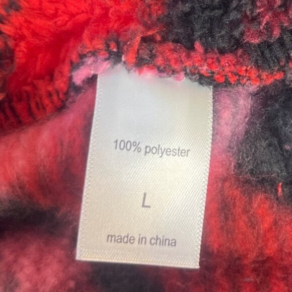 Maurices Teddy Sherpa Shorts Womens Large Red Black Plaid New WOT - Picture 8 of 9